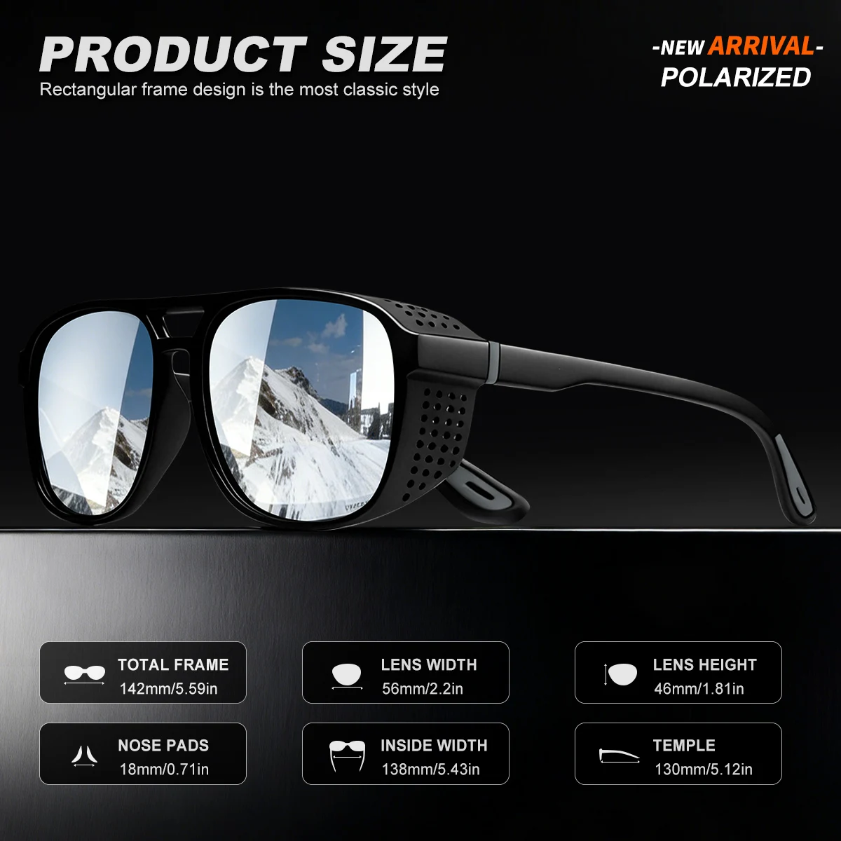 Polarisierte Sport-Sonnenbrille UV400 Fahrbrille Laufbrille für Männer und Frauen Professionelle Winddichte Outdoor UV400 Schutzbrille – Detail 2