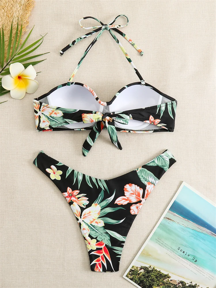 Bikini 2023 New Swimwear Women Dot High Waist Swimsuit Push Up Bikinis Set Two Piece Swimming For Bathing Suit Biquini Beachwear