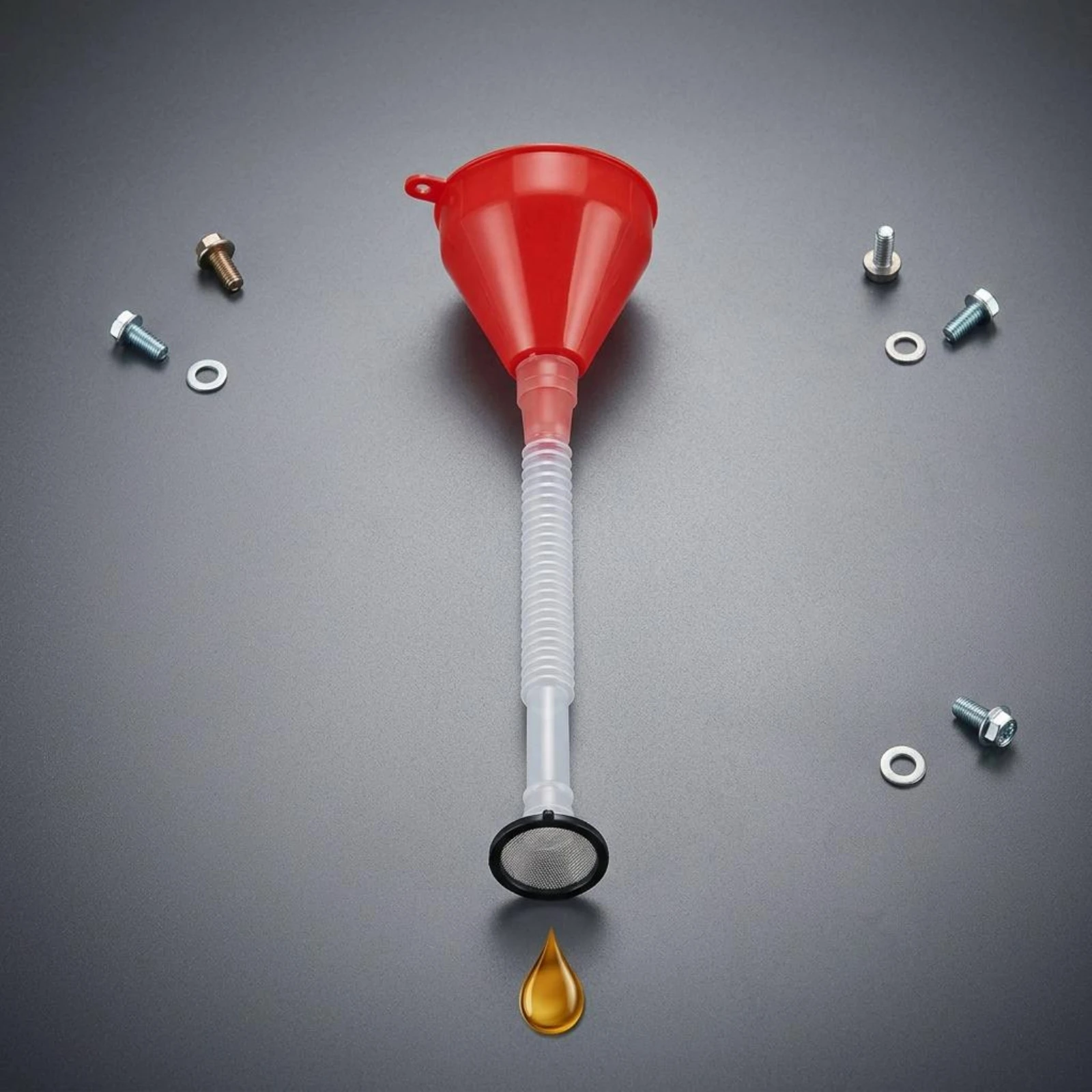

10 Pieces Automotive Funnel Set Plastic Oil Funnel Set Vehicle Maintenance Gear Mesh Filter Cone-Shaped for Mechanics, Workshop