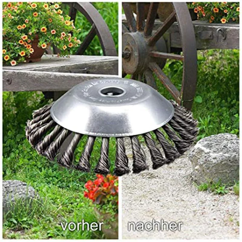 Imagem -05 - Aço Weed Escova Grama Trimmer Cabeça Cortador de Grama Ground Cleaning Machine Garden Cleaner Tool 8