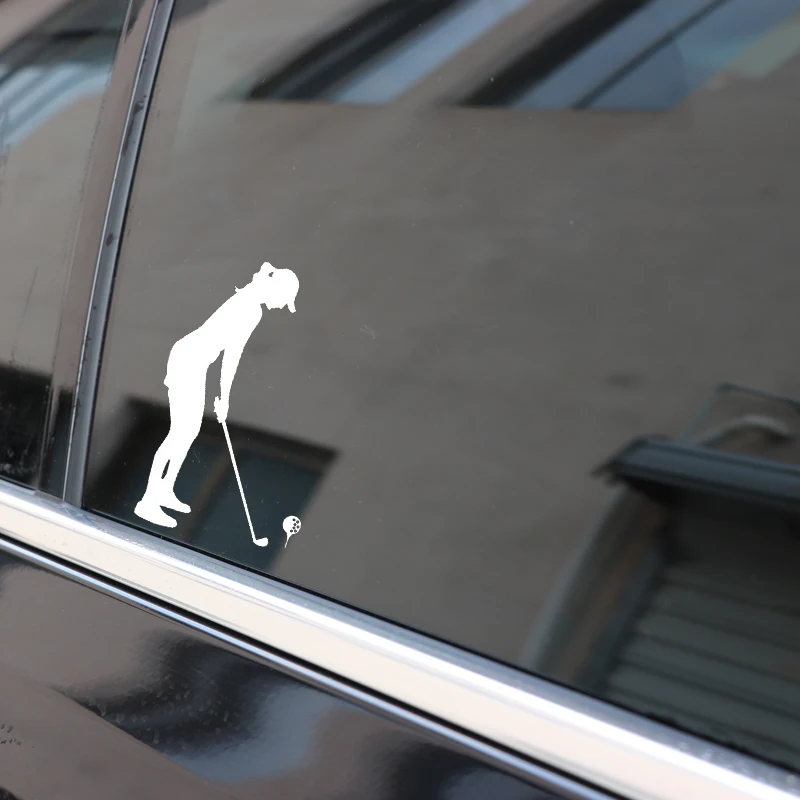 Jpct coolest female Golf decoration decal for RV, travel bag, bumper waterproof and sunscreen Vinyl Sticker 9.5*15.7cm