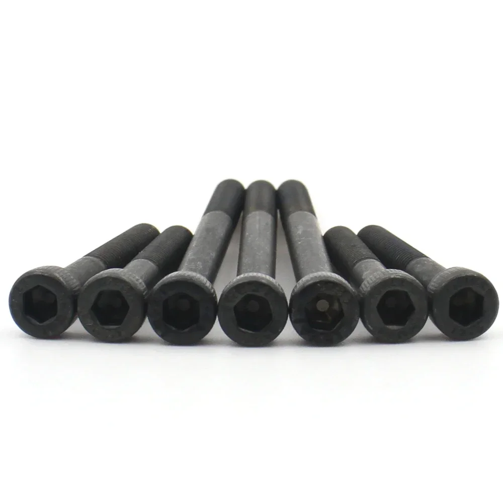 1-10pcs Grade 12.9 Carbon Steel Black Lengthened Long Allen Hexagon Hex Socket Cap Head Half Thread Screw Bolt M3 M4 M5 M6 M8