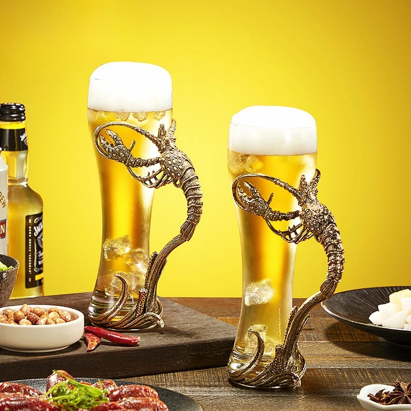 High-end creative and personalized lobster glass, beer cup, high-end craft brewing, large capacity, Internet celebrity belt