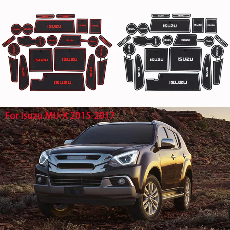 

Car Door Groove Mat For Isuzu MU-X 2015 2016 2017 Door Slot Pads Modified Dust Pad Storage Pad Car Interior Accessorie