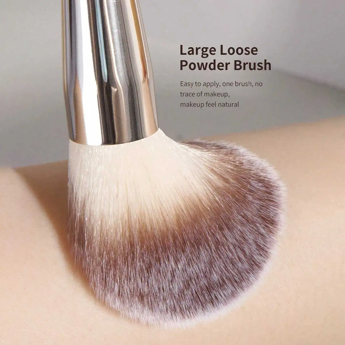 مجموعة فرش مكياج الوجه الاحترافية المزدوجة الرأس مكونة من قطعتين، فرشاة البودرة، فرشاة أحمر الخدود، أدوات مكياج مع ألياف ناعمة لسهولة الحمل، #4