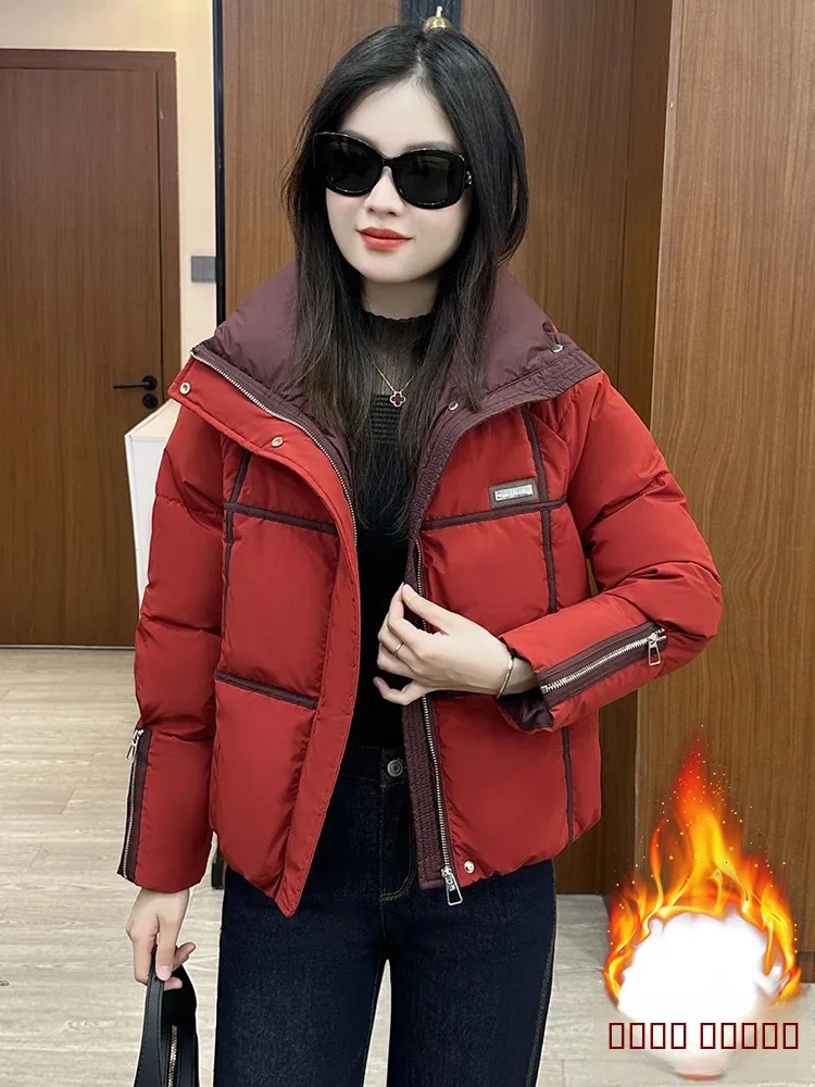 

Модное зимнее пальто из хлопка для женщин, тёплое, новое, стильное, для повседневной носки, в корейском стиле, свободного кроя