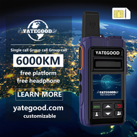 YATEGOOD  G530 GPS 5000KM zello walkie talkie long range global ptt  4G poc radio100km