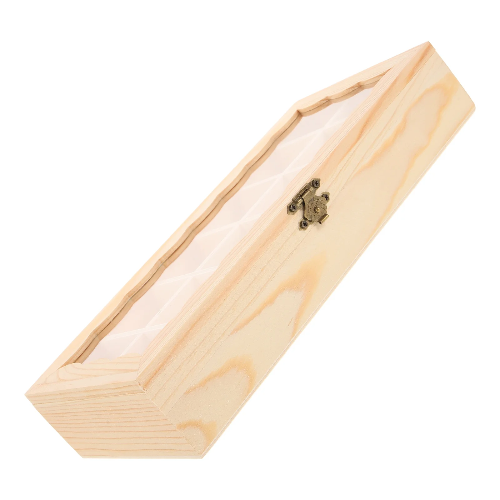 

Wooden Blank Storage Box Small Wooden Box with Lid 12-Grid Art Storage for Crafts DIY Decoration Gift Organizer