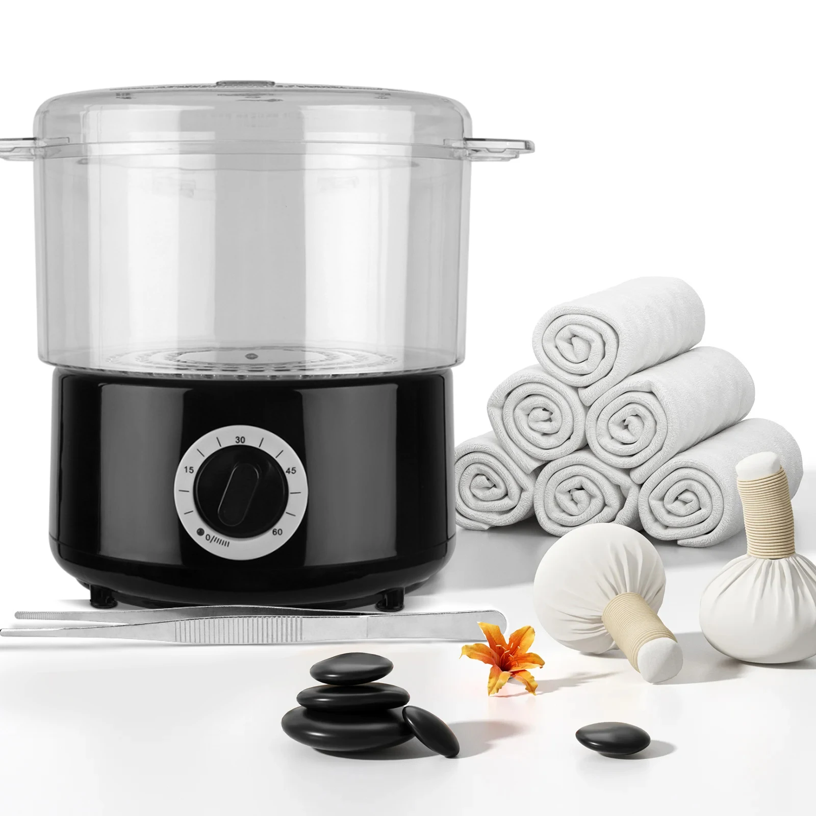 

Adjustable Time Hot Towel steams Moist steamser Sterilize Warmer Quick Heating steams Towels with Clip for Salon Spadentals