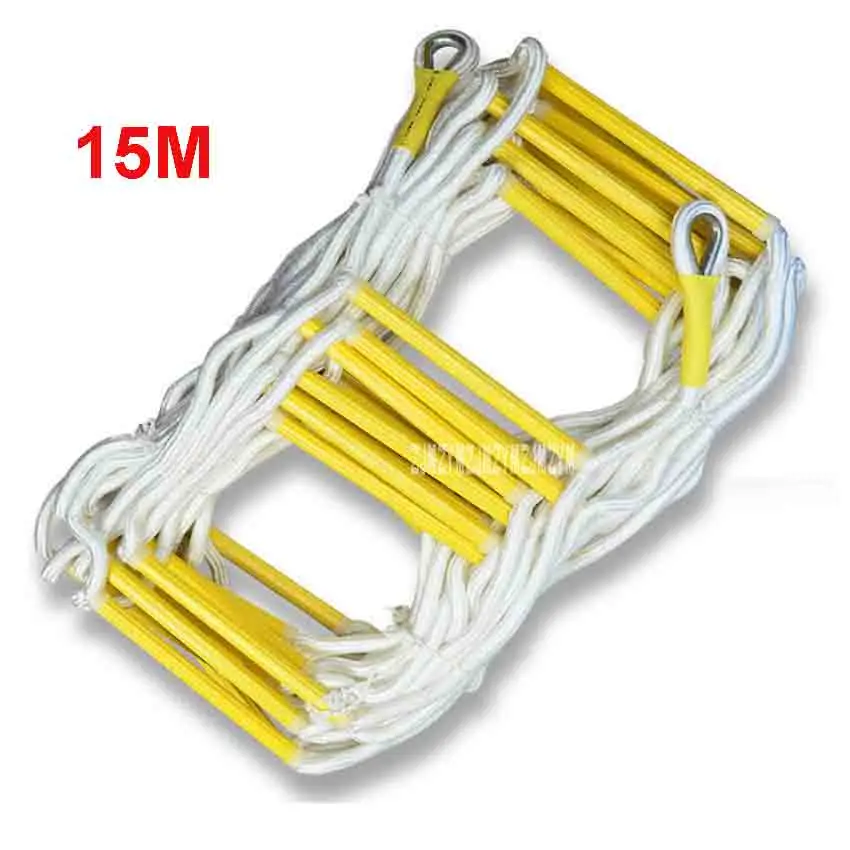 

15M Rescue Rope Ladder 3-4th Floor Escape Ladder Emergency Work Safety Response Fire Rescue Rock Climbing Anti-skid Soft Ladder