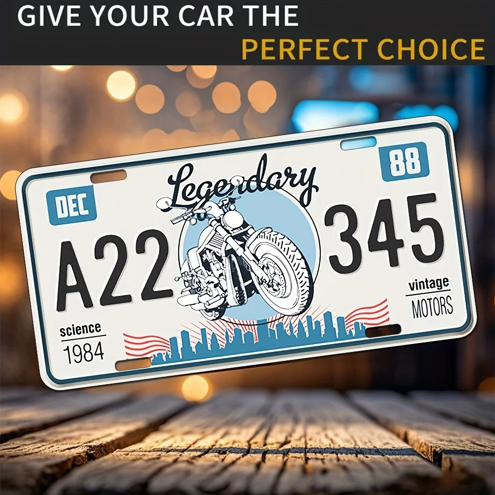 Motorcycle License Plate Metal Sign - 