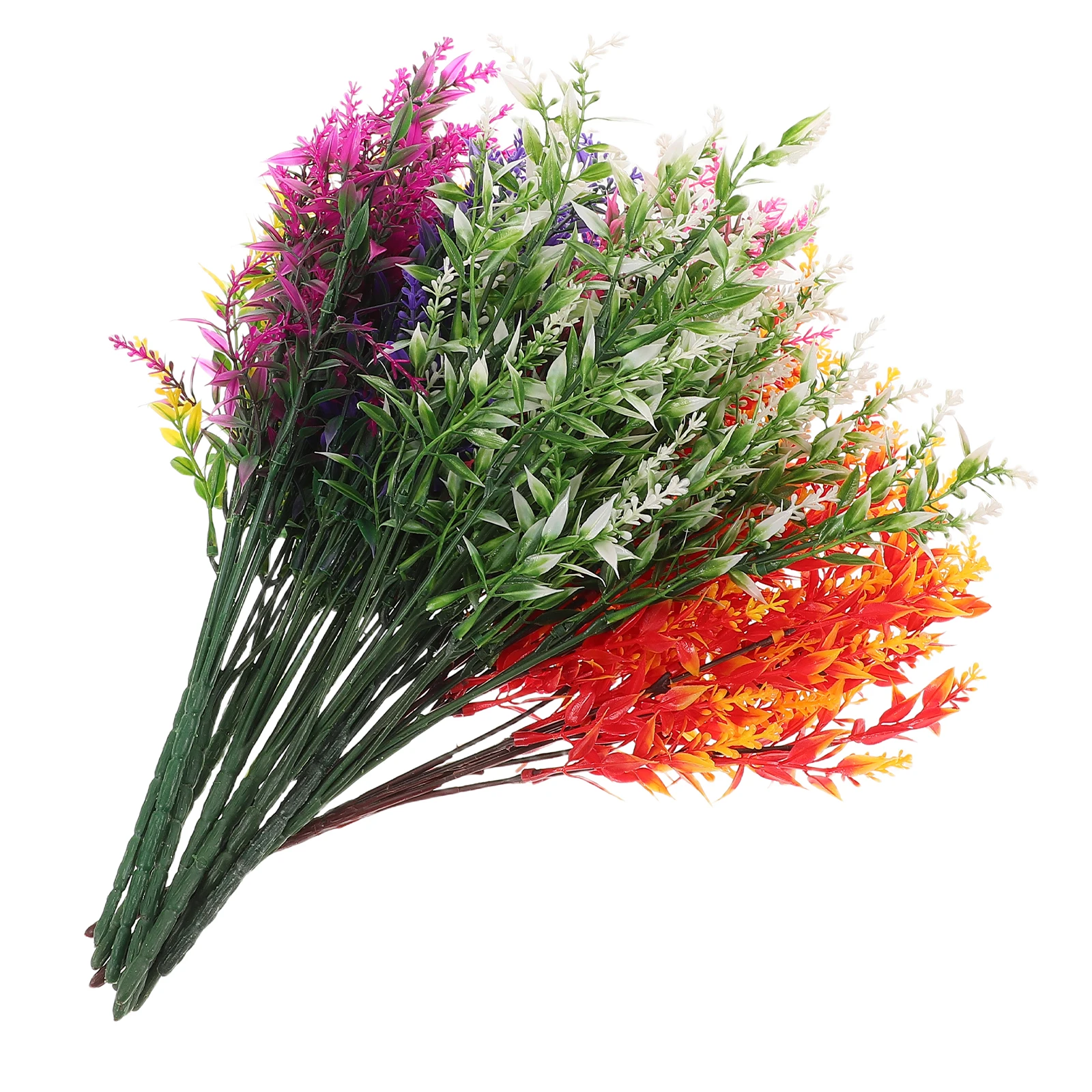 

12 Pcs Artificial Plastic Flower Bulk Flowers Home Decor Decorative Fake Lavender Colorful Faux Plants Bouquet Simulation
