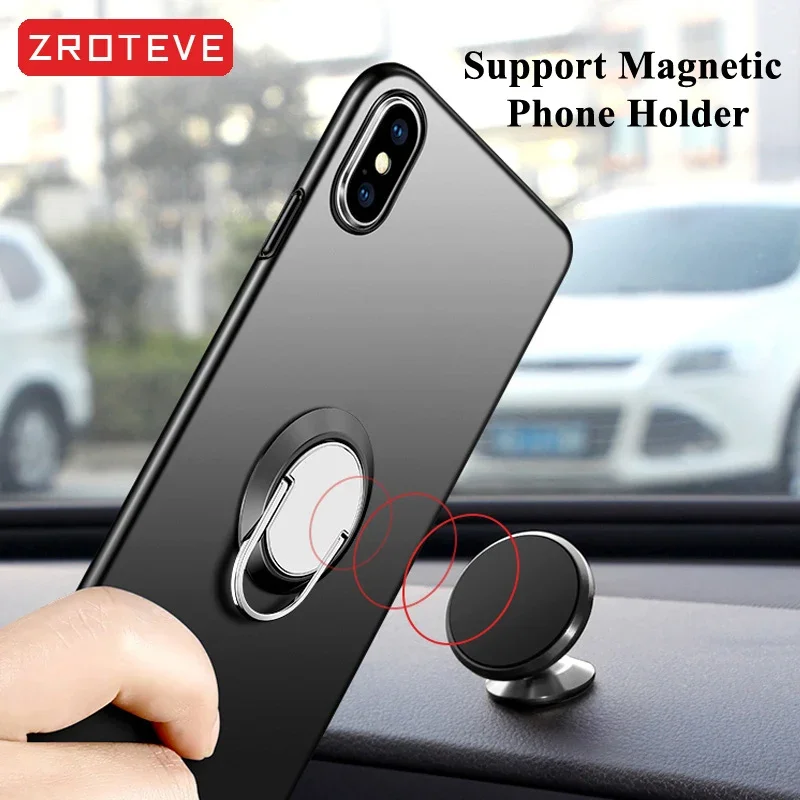 For Honor70 Case ZROTEVE Metal Ring Holder Hard PC Matte Cover For Huawei Honor 90 50 70 Pro Honor50 Honor90 Lite Phone Cases