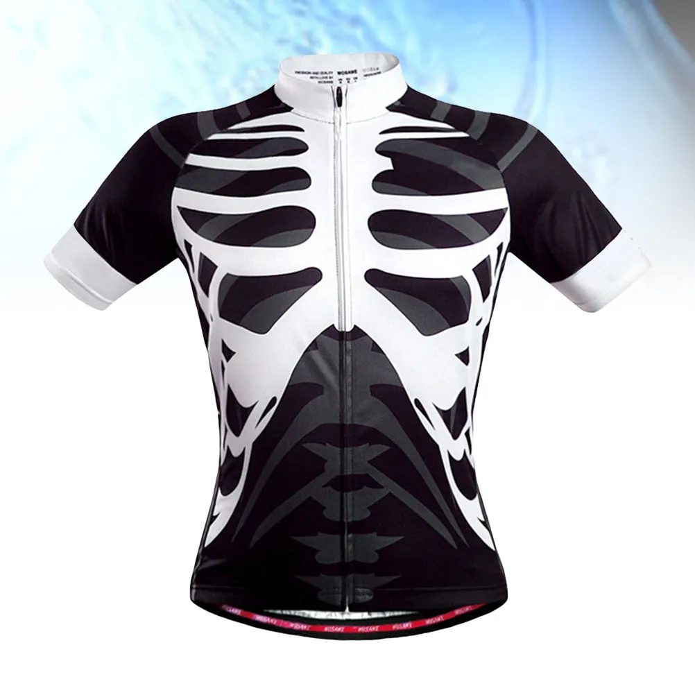 

Men's White Short Sleeve Cycling Shirt Black Short Pants Set Breathable Moisture Wicking Quick Dry Bike Jersey for Road Cycling