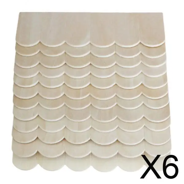 

6x1/12 Miniature Roof Tiles Micro Landscape Accessories Dollhouse Roof Tiles