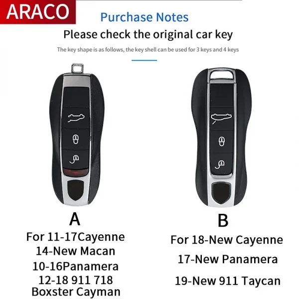 For Porsche color matching key case new Cayenne Taycan911 Panamera 718/macan key case