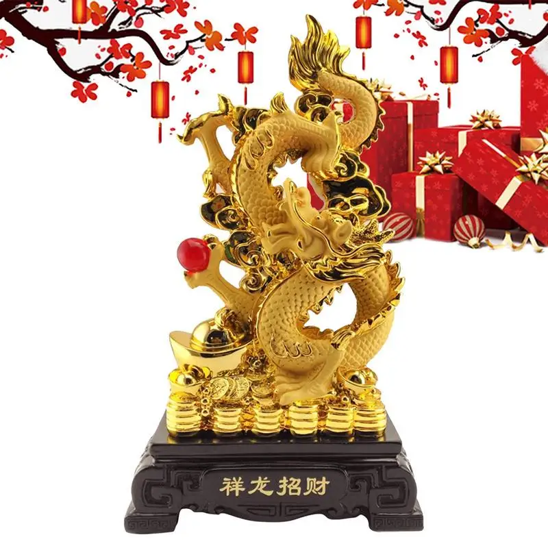 

Feng Shui Golden Dragon Chinese New Year Decorations 2024 Symbol Of Fortune And Auspiciousness Dragon Year Golden Resin