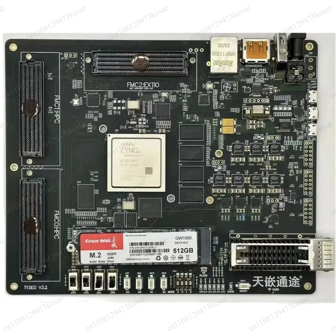 Carte de développement MPSoC Tianembed XCZU15EG FMC HPC, plateforme radio définie par logiciel Tongtu SDR
