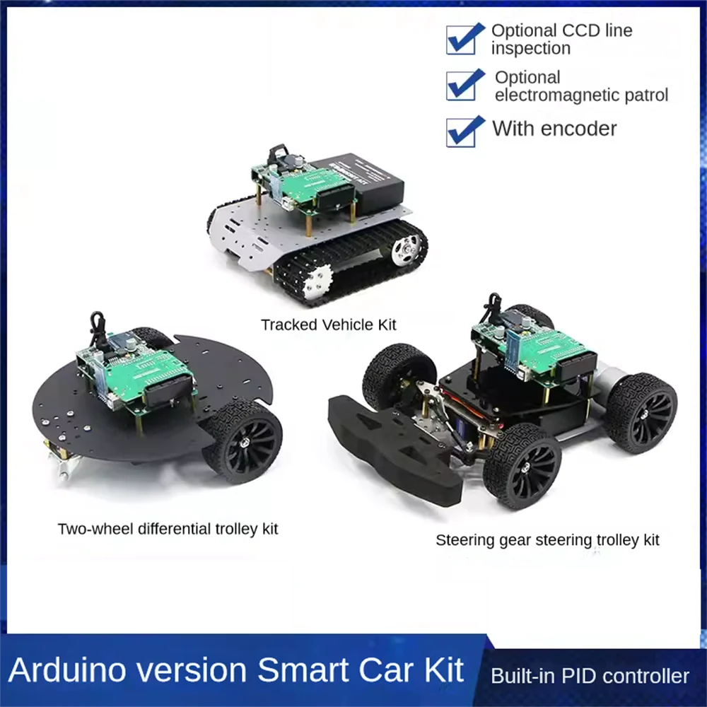 3kg Load Arduino CCD Electromagnetic Patrol Line Intelligent Robot Car Kit built-In PID Controller