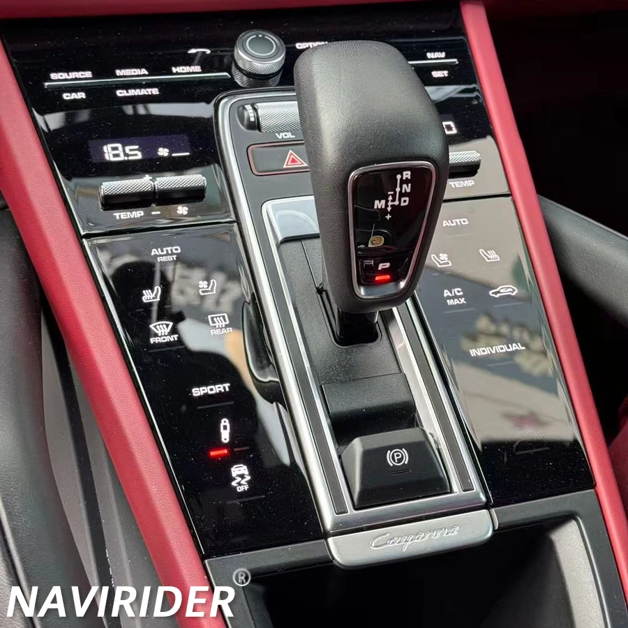 

Аксессуары для панели переключения передач, гальваническая кнопка для Porsche Cayenne 2010-2017, декоративная внутренняя панель центральной консоли автомобиля