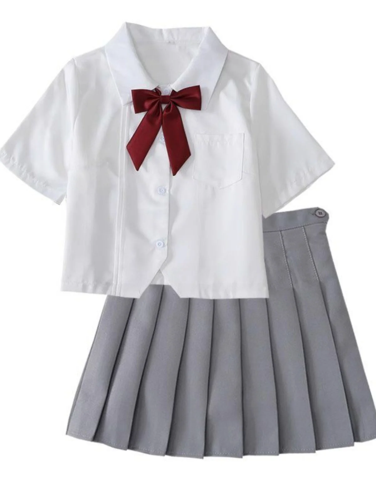 

Basic Style Graduation Shirt Women's Japanese Small Summer New College Style Student Top Korean Version Collar Button Sl...