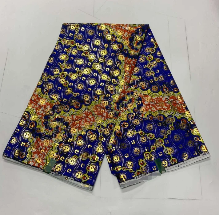 african Golden Patchwork 100% Polyester real super holland wax original dutch is not easy to crack Tissus women dressess