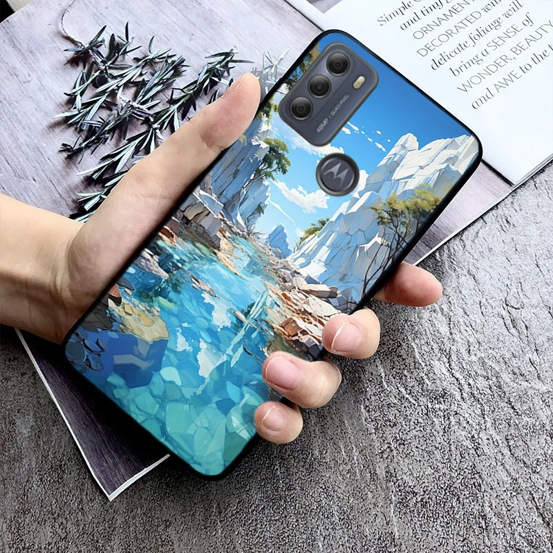 

Anime Landscape Art Phone Case For Moto Edge 50 40 Pro Edge 40 30 Ultra Neo Fusion G Power G Stylus G Play E32 E20 E40