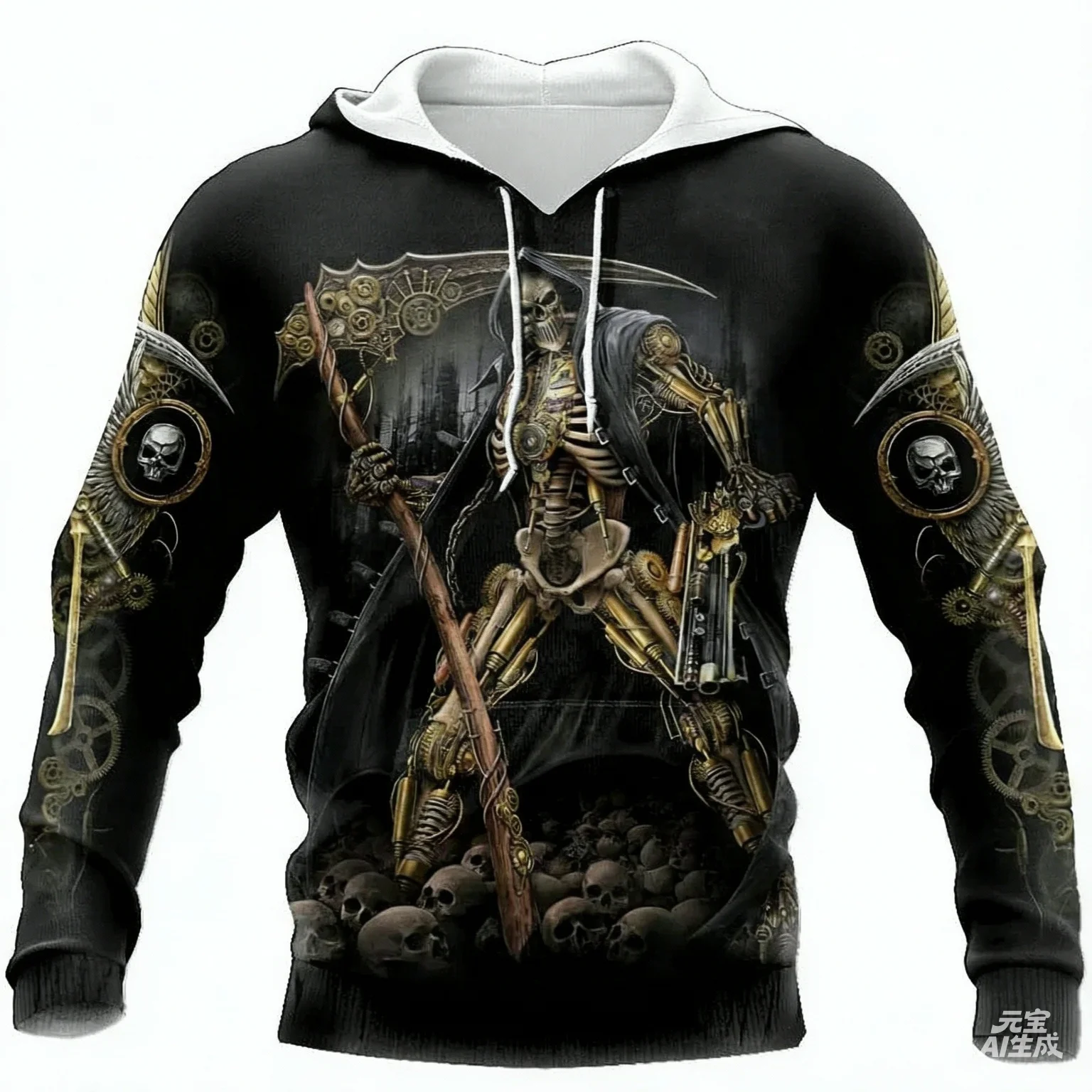 2026/27 New Skull Graphics Men's Hoodie Tops 3D Fashion Unisex Sweatshirt Winter and Autumn Hip Hop Oversized Casual Clothing
