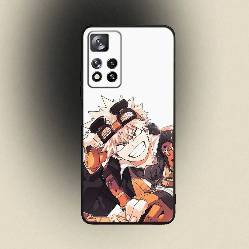 Funda de teléfono Bakugo My Hero Academia para Samsung Galaxy A 91,80,73,72,53,52,51,22,5G,Plus,J,Note, funda negra suave