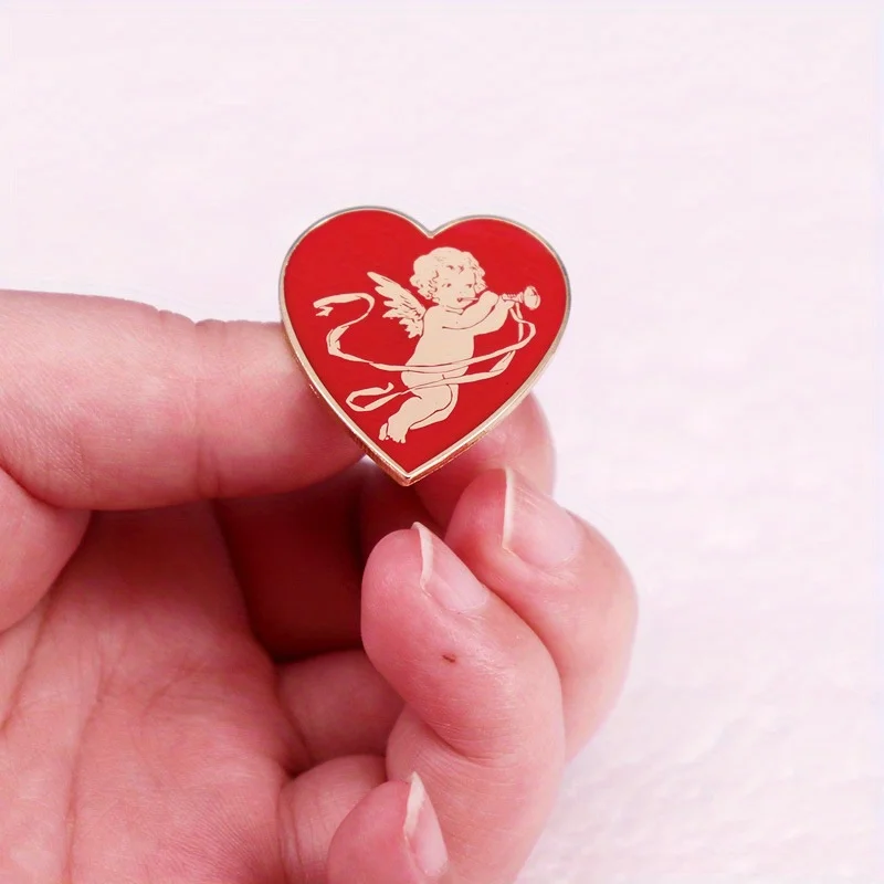 Cupid Angel Love Brooch Couple Valentine\'s Day Badge Decoration Pin