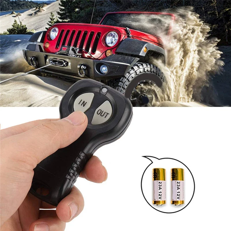

Для Jeep ATV беспроводная электрическая лебедка комплект переключателей дистанционного управления 12 В/24 В приемник контроллера трубки в комплекте