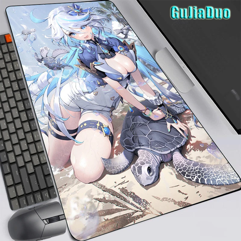 

Furina Genshin Impact Anime Mouse Pad Gamer Computer Keyboard Table Pad Gaming Hoom Accessories Kawaii Comic Mousepad Pc Cushion