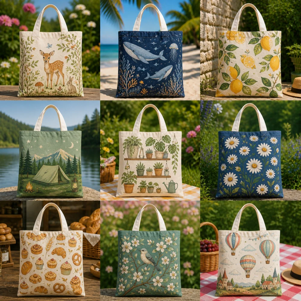 Personalisierte Einkaufstasche aus Canvas mit Fotodruck, Individuelles Bild, Modische Einkaufs- und Reisetasche, Geschenk für Freunde – Detail 9