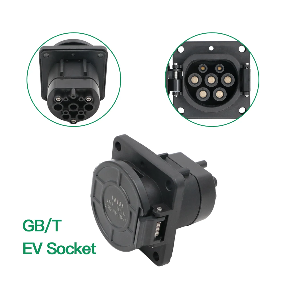 GBT EV Socket IEC 62196 Type 2 Type 1 EV Connector For Electric Car Charging Female Male Socket 16A 32A 1/3Phase 3.6KW 22KW 380V