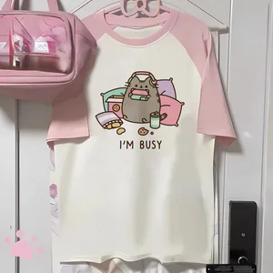 Pusheen camiseta adolescente anime transpirable y2k top camisetas coloridas modernas cultura pop harajuku y2k hip hop 10 mejores ventas Pushen the Cat - №9