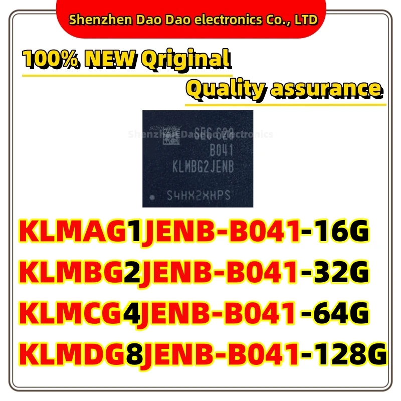 KLMAG1JENB-B041 KLMBG2JENB-B041 KLMCG4JENB-B041 KLMDG8JENB-B041 FBGA-153 EMMC 5.1 memory chip New original