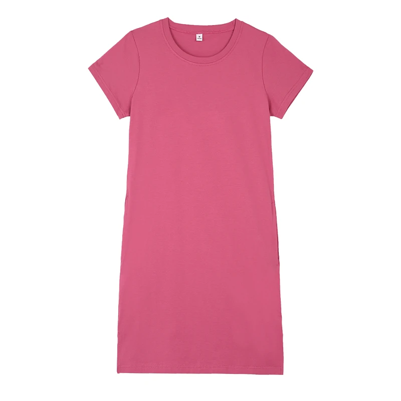 ฤดูร้อนใหม่อเนกประสงค์สบายๆรอบคอแขนสั้นเสื้อยืดกระโปรงผู้หญิงขนาดกลางถึงยาว Mom'S Home หลวมและชุดกระชับสัดส่วน