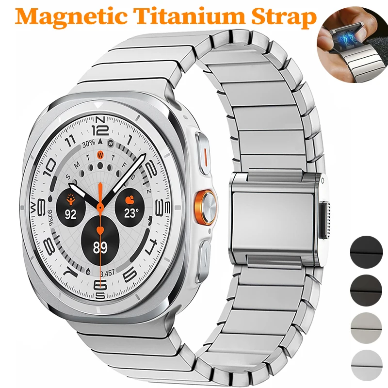 Cinturino magnetico in titanio per cinturino Samsung Galaxy Watch Ultra 47mm Accessori sostituiti per cinturino Galaxy Ultra 47mm