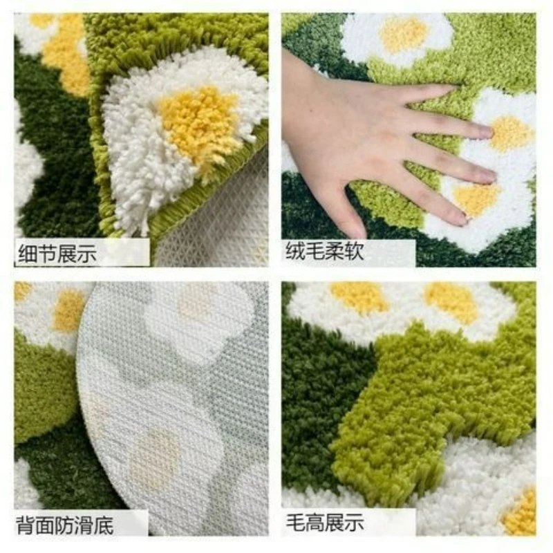 Aesthetic Tufting Moss Floral - مراجعة Zara Home Bathroom Mat وسعره