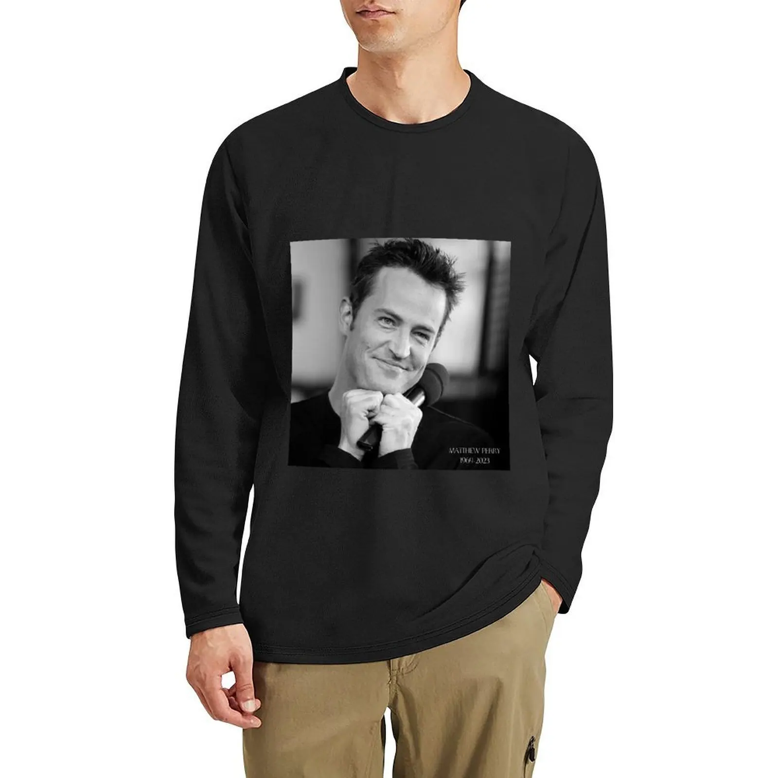 

Matthew Perry 1969-2023 Long T-Shirt customized t shirts cute tops oversized t shirt tees funny t shirts for men