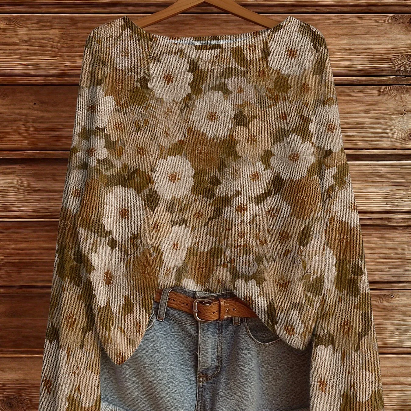 

Осенне-зимний пуловер с цветочным принтом, женские винтажные свитера, модные повседневные шикарные женские свитера, уличная модная одежда