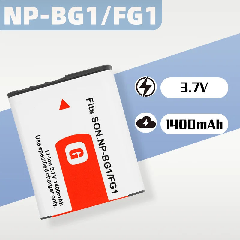 

3.7V 1400mAh Li-ion Battery for Sony NP-BG1/NP-FG1, Fit DSC-W30, DSC-W30L, DSC-W30S, DSC-W30W Digital Cameras