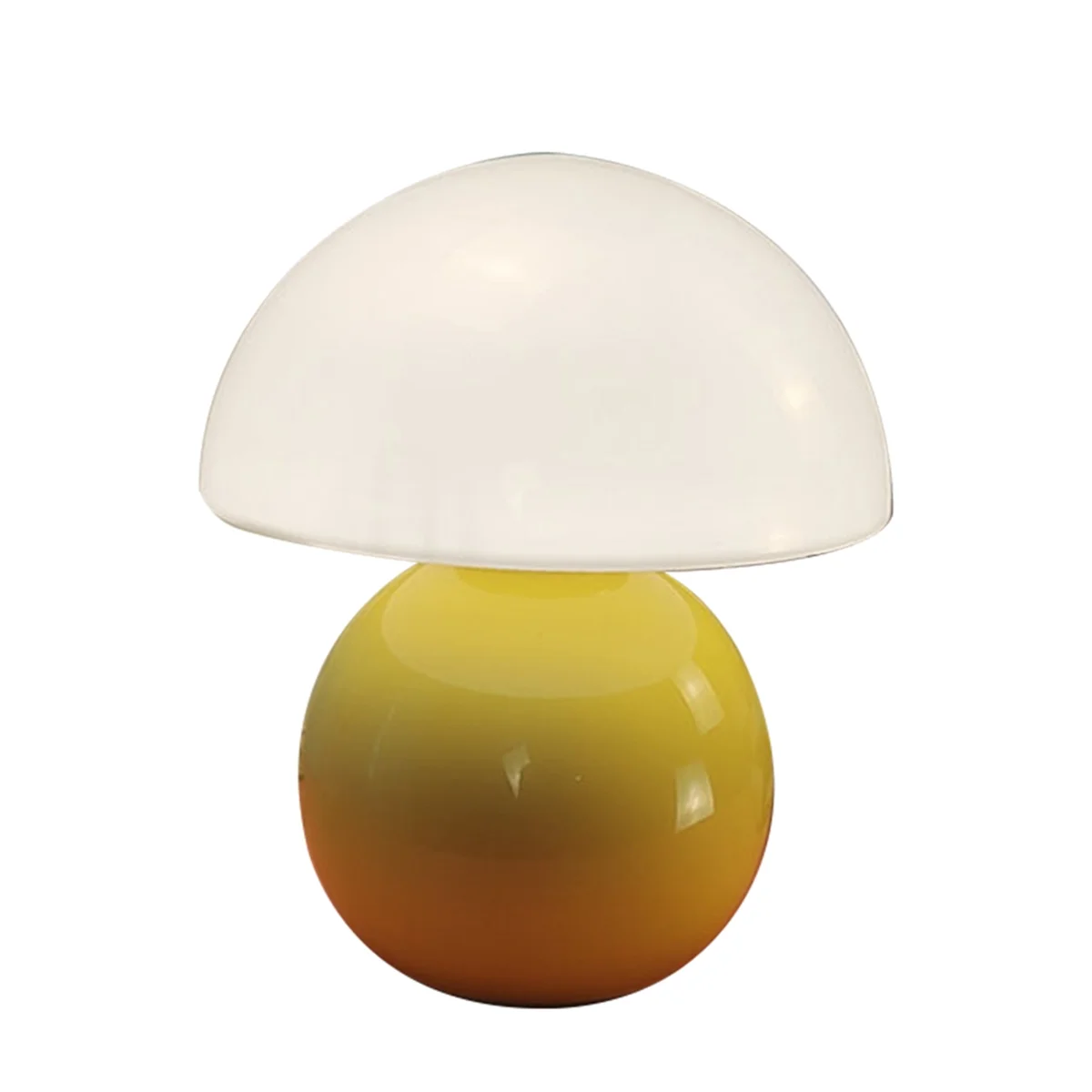 Mushroom Lamp Table Bedside Nightstand Lamp for Bedroom Cute Mini Mid Century Modern Lamp Dimmable Milk Yellow EU Plug