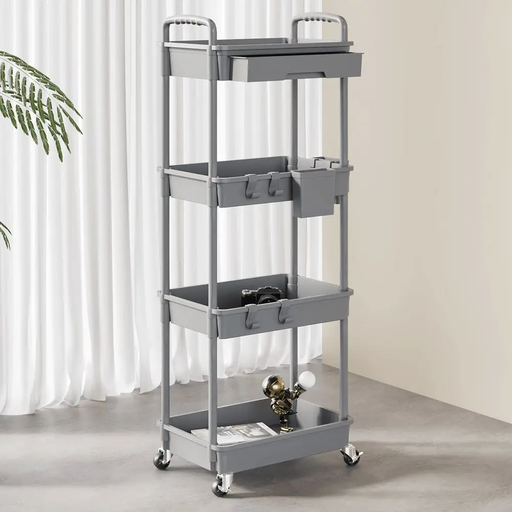 

Tier Rolling Utility Cart With Drawer, Utility Cart Made Of Multifunctional Storage Organizer Tool For Kitchen,Bathroom,Living