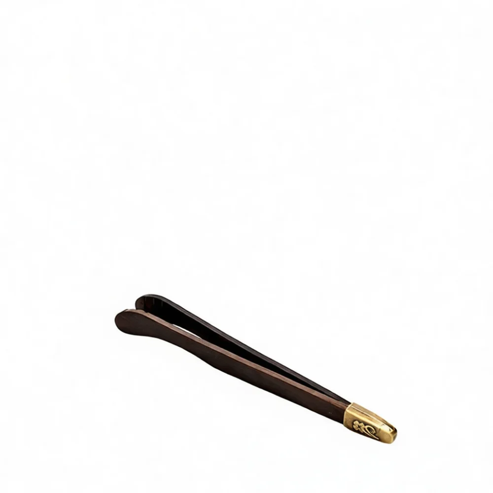 Natural Ebony Tea Scoop Curved Tongs Traditional Kung Fu Utensil Elegant Wooden Tool For Tea Leaf Management