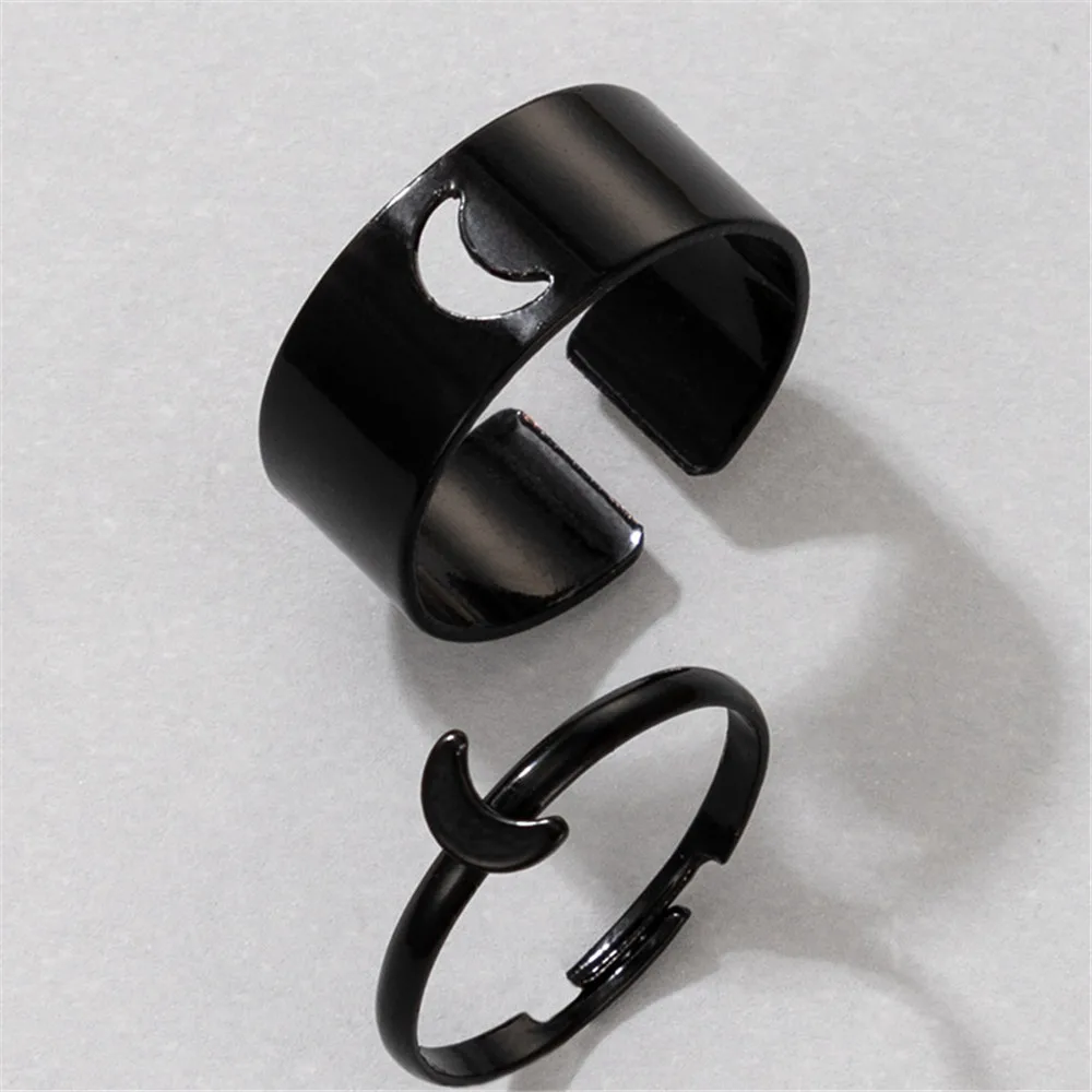 Couple Ring Set Simple Design Fashion Vintage Women's Jewelry Open Rings Rings For Everyday Wear Party Accessory Gothic Fashion