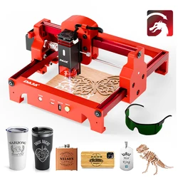 DZ Laser Engraver 5W 10W for DIY Wood Bamboo Engraving Metal Plastic Leather High Precision Portable Machine Red Blue Light