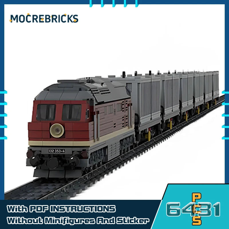 Hot Selling Container Wagons Model Technology Bricks Railway Transportation Train Building Blocks Toy Children's Puzzle Gift