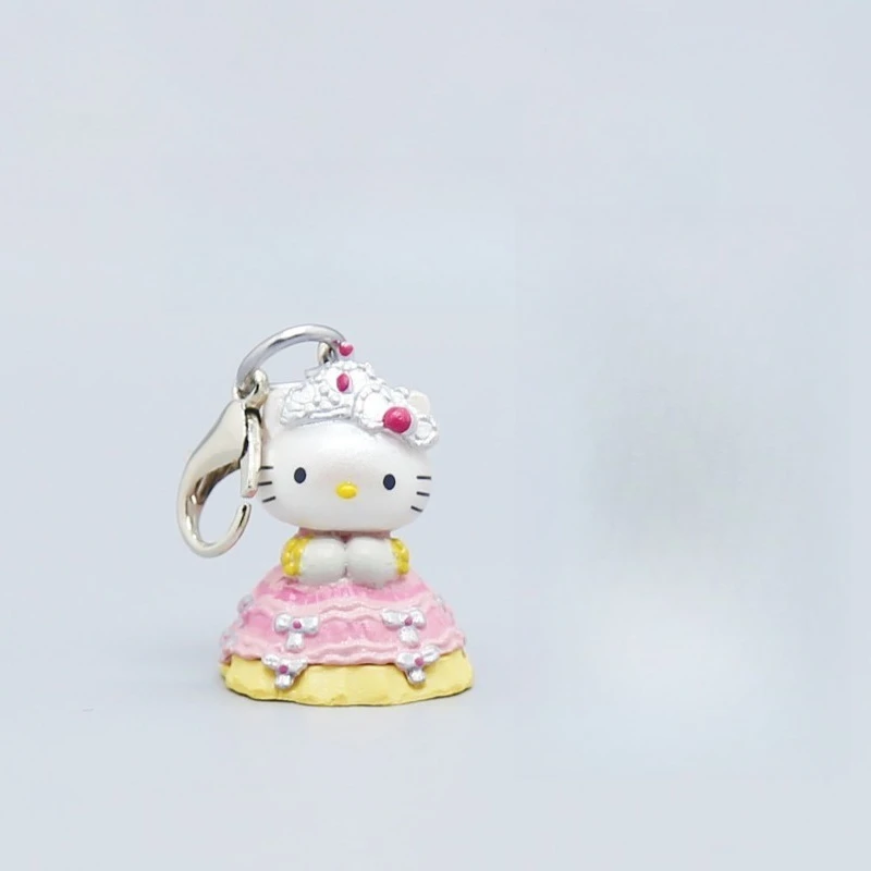 Hello Kitty Keychain Pendant Kawaii Anime Toy Desktop Decoration Bag Zipper Phone Chain Lace Decoration Girl Student Wholesale view 4