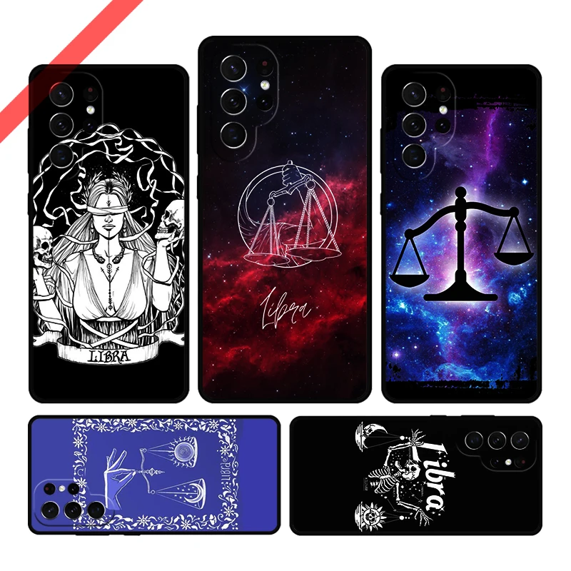 Zodiac Libra Balance Phone Case For Samsung Galaxy S20 FE S21 S10 S23 Plus S24 S22 Ultra Coque Note20 Note10 S9 S8 Cover Capa